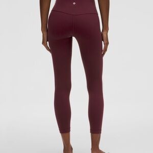 Lululemon Align High Rise Leggings Women’s 14 Red Cassis 25” Inseam Athleisure